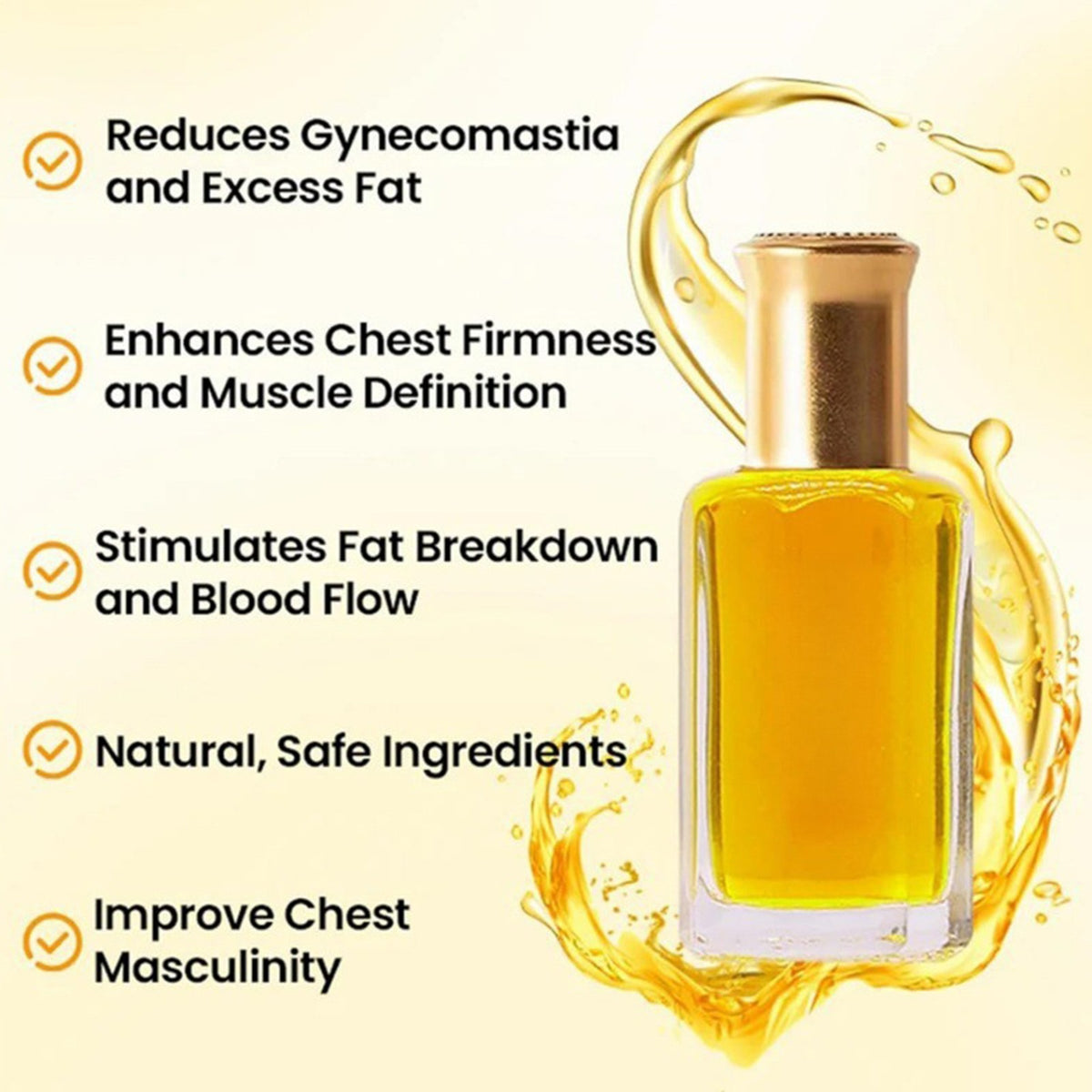 Bee Venom Gynecomastia Oil,Chest Muscles for Strengthen The Chest Muscles