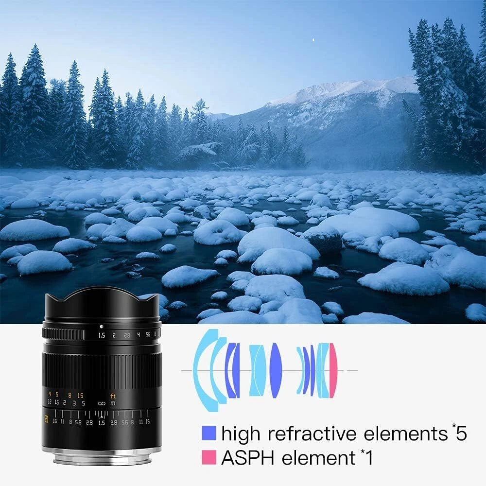 TTArtisan 21mm F1.5 Full Fame ASPH Wide Angle Lens for Leica M-Mount Cameras