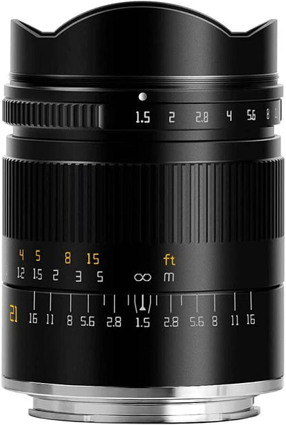 TTArtisan 21mm F1.5 Full Fame ASPH Wide Angle Lens for Leica M-Mount Cameras