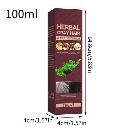 100ml Herbal Gray Hair Reverse Essence Spray Restore Black Hair Serum Oil
