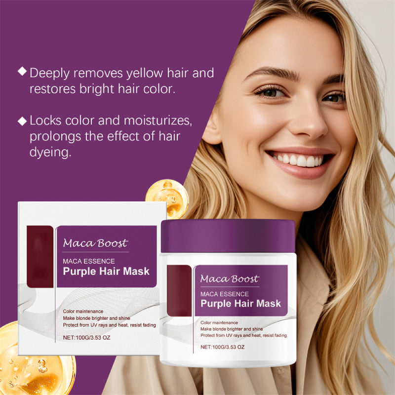 New 100G Karseell Purple Hair Mask 100g Maca Essence Deep Nourish Brighten'Hair~