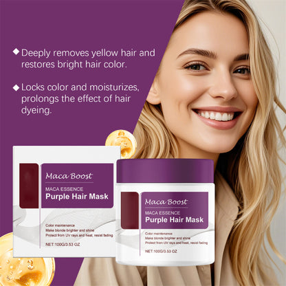 New 100G Karseell Purple Hair Mask 100g Maca Essence Deep Nourish Brighten'Hair~
