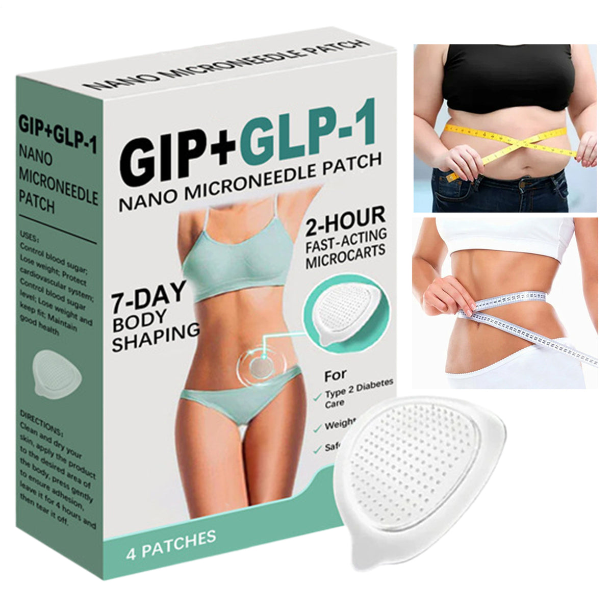 1~5X Nano Micro-needle Patch GLP - 1 Patch-Unisex Slimming Microneedle Patch