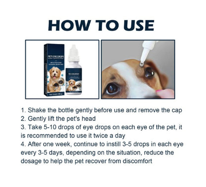 Broad-Spectrum Pet Eye Drops Treats Bacterial Viral Fungal Infections for Dogs