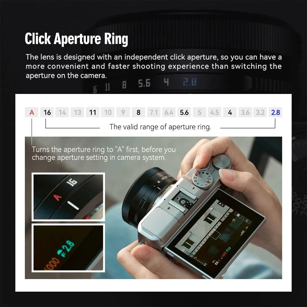 TTArtisan APS-C 27mm F2.8 Auto Focus Lens Half Frame for FX Mount AF Camera