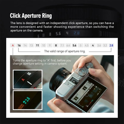 TTArtisan APS-C 27mm F2.8 Auto Focus Lens Half Frame for FX Mount AF Camera