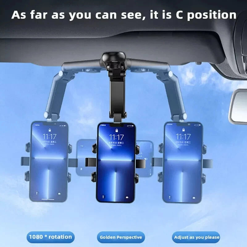 Phone Holder 360° Rotatable Adjustable Sun Visor Car Mount Clip For Most Phones