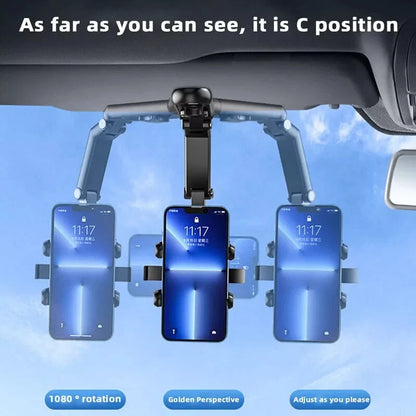 Phone Holder 360° Rotatable Adjustable Sun Visor Car Mount Clip For Most Phones