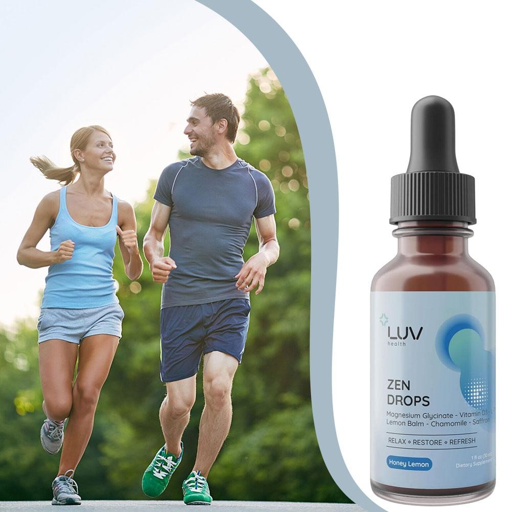 LUV Zen Drops - Anxiety and Stress Support Drops with Magnesium Glycinate&Vita