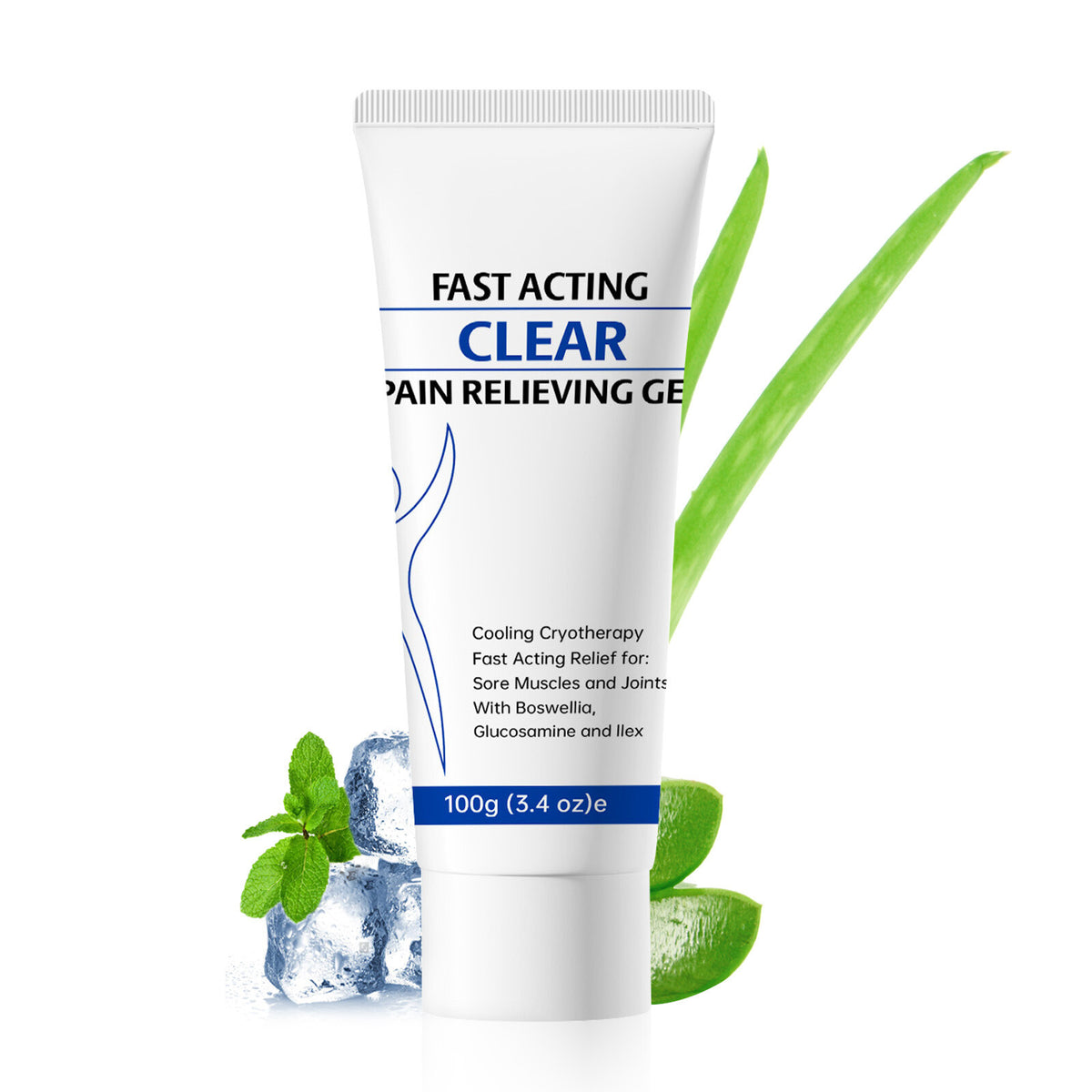 1-5X ClearZal Pain Relieving Gel FastActing Cooling for SoreMuscles and Joints ~
