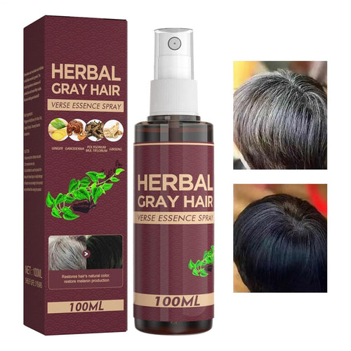 100ml Herbal Gray Hair Reverse Essence Spray Restore Black Hair Serum Oil