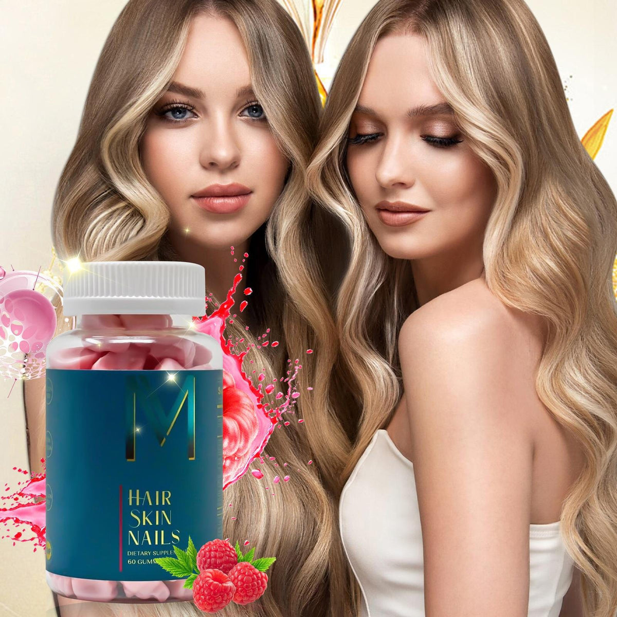 WEEM Hair Skin and Nails Gummies - Supports Healthy Hair - Vegan biotin Vitamins