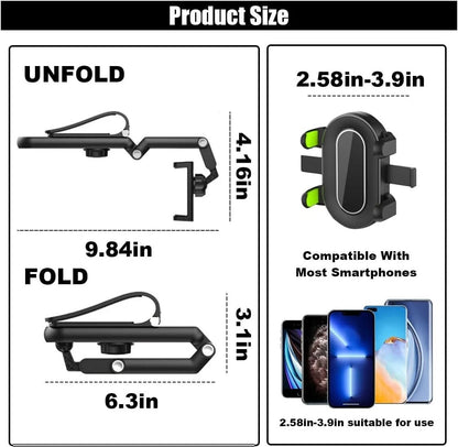 Phone Holder 360° Rotatable Adjustable Sun Visor Car Mount Clip For Most Phones
