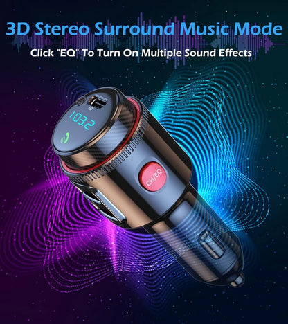 Car Bluetooth FM Transmitter PD 45W Car Charger Power Adapter Cigarette Lighter