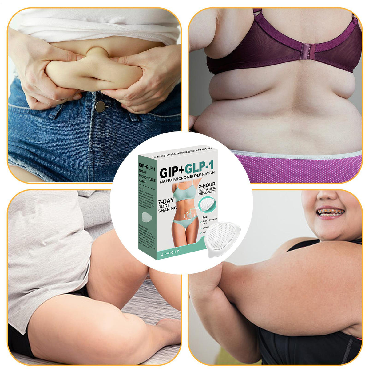 1~5X Nano Micro-needle Patch GLP - 1 Patch-Unisex Slimming Microneedle Patch