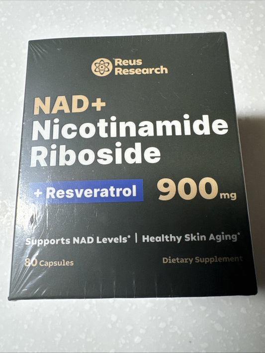 NAD+ Supplement for Anti-Aging Energy Focus & Nicotinamide Riboside Resveratrol