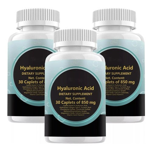 1-5 PACK New Hyaluronic-Acid 30 Caplets 850 mg Replenish energy