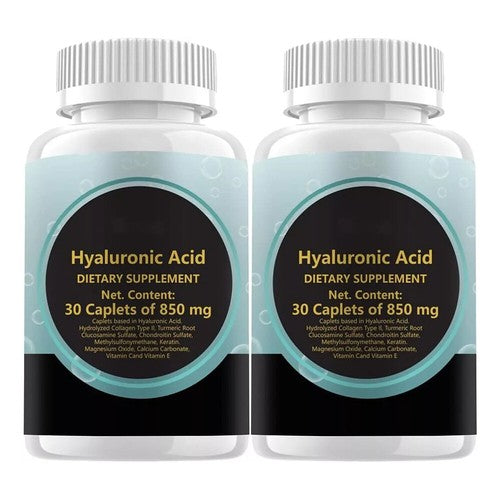 1-5 PACK New Hyaluronic-Acid 30 Caplets 850 mg Replenish energy