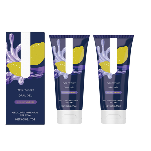 1-3pack Pure Romance- GREAT HEAD- Oral Gel- Blueberry Lemonade- Relax Gag Reflex
